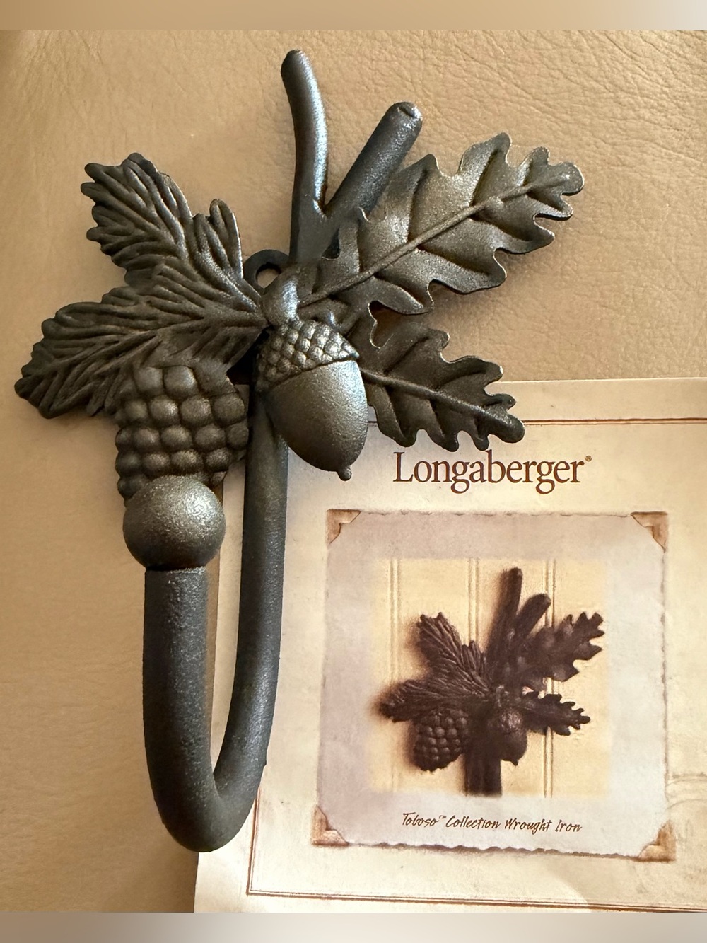 LONGABERGER WROUGHT IRON TOBOSO COLLECTION HOOK